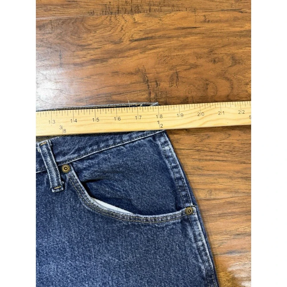 Wrangler Jeans Mens 36x29 Blue Relaxed Fit Boot Cut Straight Denim